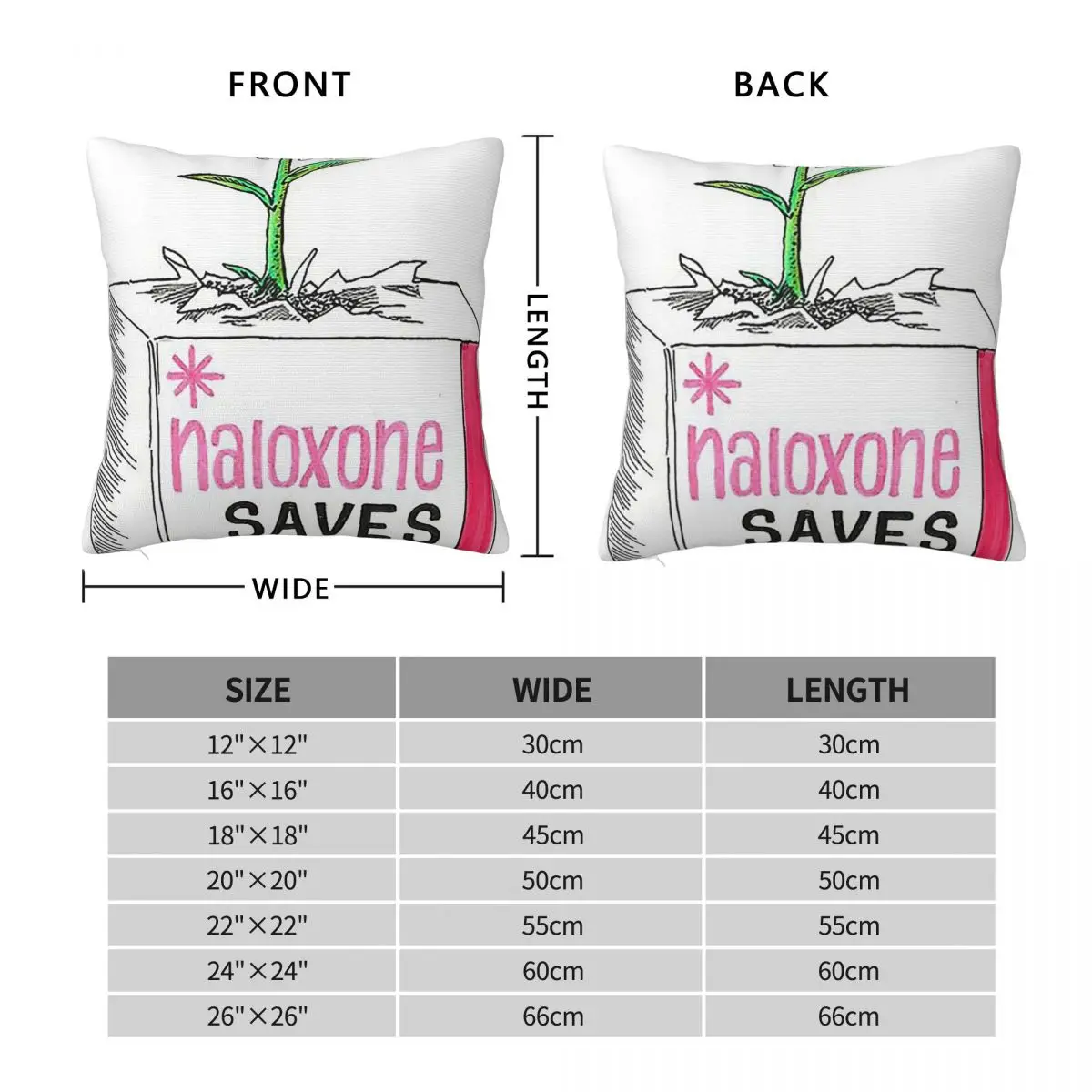 NarcanNaloxone Box Overdose Awareness Square Pillowcase Pillow Cover Cushion Zip Decorative Comfort Throw Pillow for Home Sofa