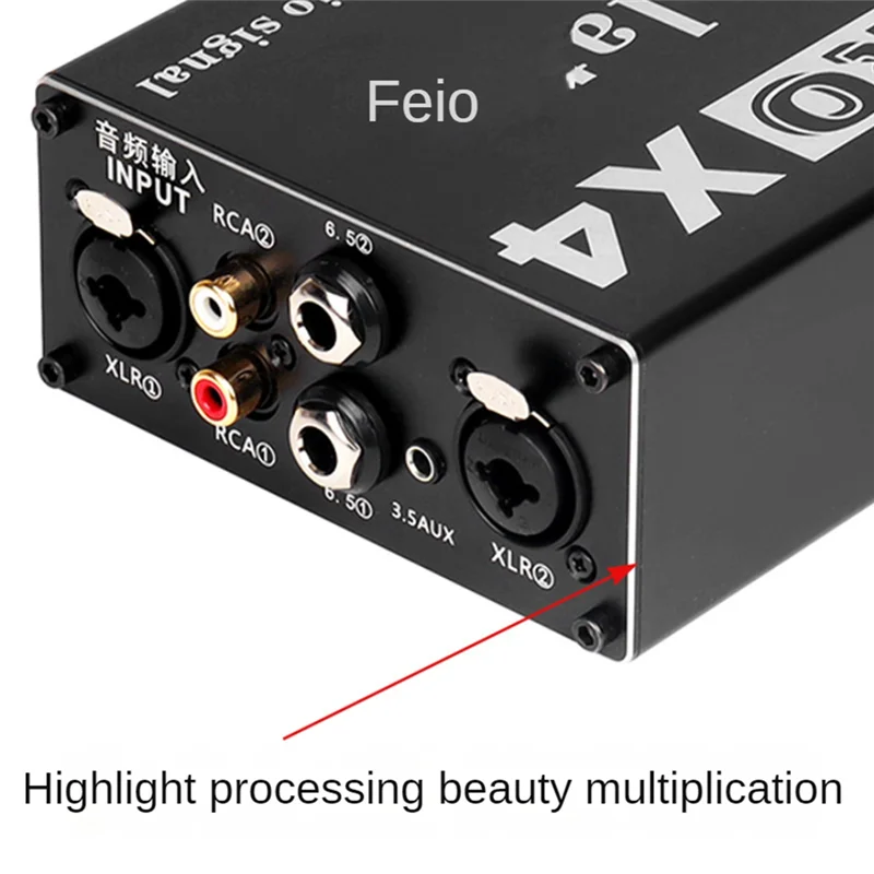 PRO X4 عازل الصوت عازل الضوضاء الصوتي 6.5 مم 3.5 مم XLR RCA عازل الضوضاء الصوتي، مرشح أرضي للفلتر الصوتي الحالي