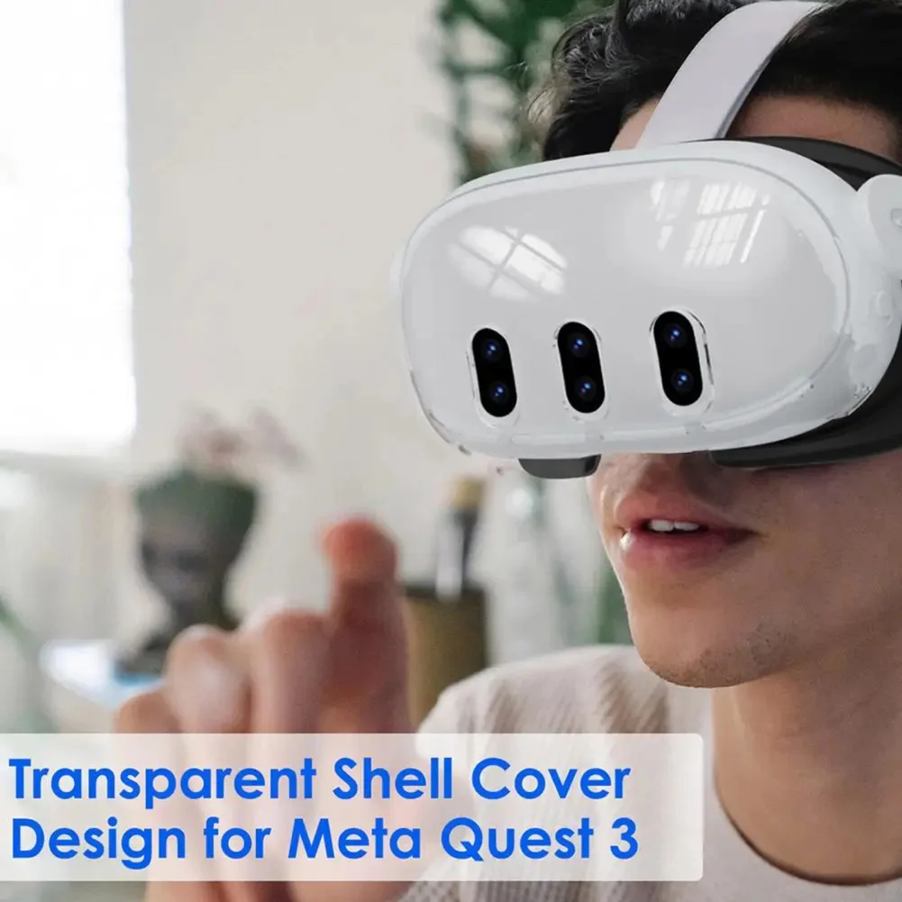 Protective Cover Set Controllers Grip Caps Protector Face Cover Headset Skin Lens Tempered Film For Meta Quest 3 VR