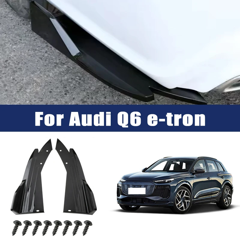 

Car Rear Bumper Spoiler Lip Carbon Fiber Wing Trim Anti-crash Diffuser Side Skirt Wrap Angle Splitter For Audi Q6 E-tron