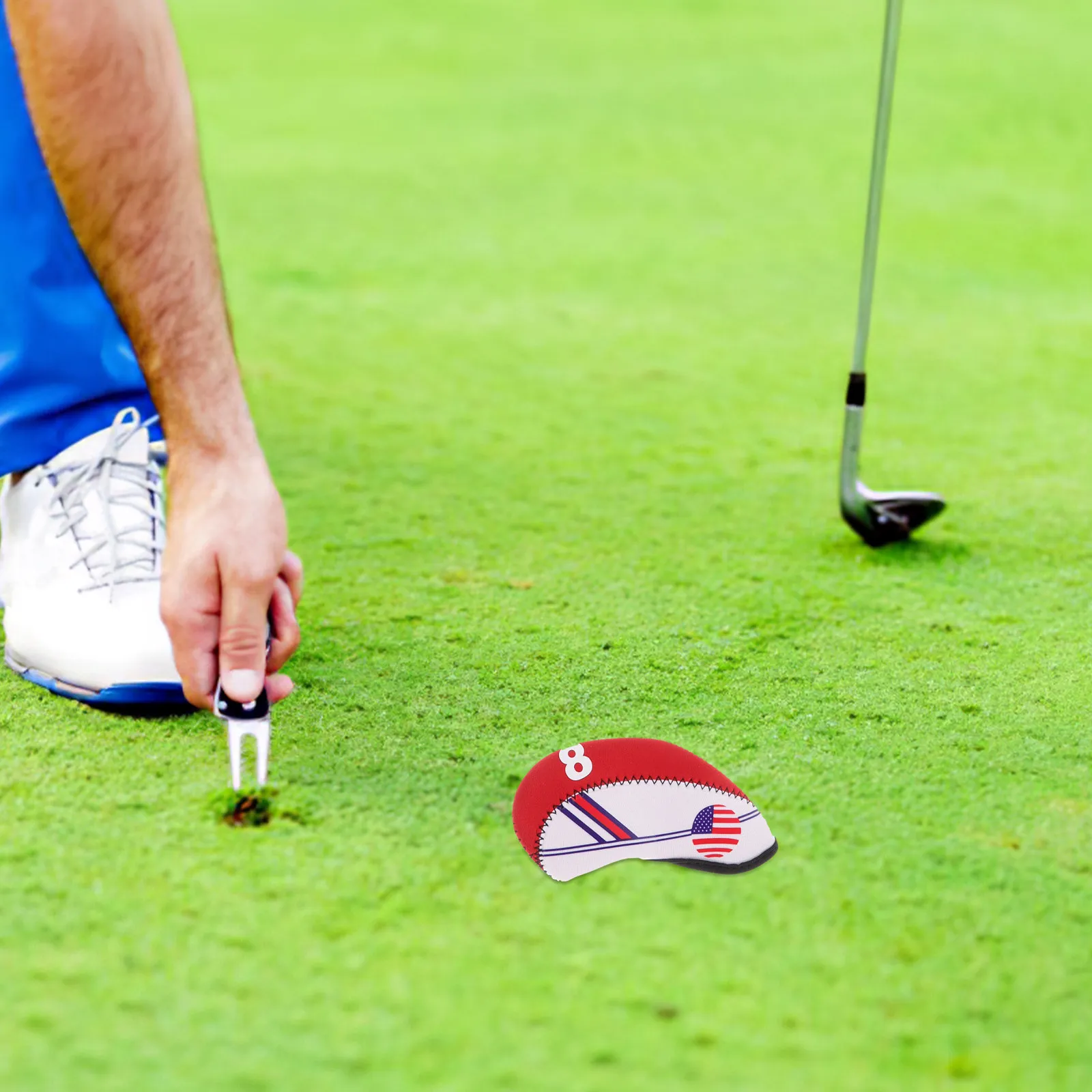 

10 шт. чехлов для головок клюшек для гольфа из неопрена, защитные чехлы для головок клюшек для мужчин и женщин, стильный элегантный дизайн, идеально подходят для всех клюшек для гольфа