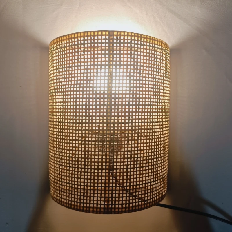 

Rattan Wall Lamp Bedroom Living Room Corridor Wall Light E27 Bedside Lamp Retro Hemp Rope Woven Sconce Indoor Lighting Fixtures