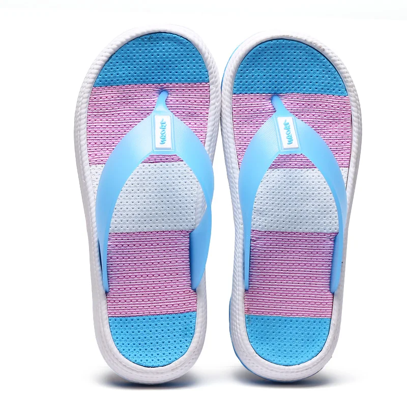 Fashion Women\'s Summer Flip-flops Flat House Slippers Soft Sandals Women 2021 Beach Slippers Comfort Women Flip-flops New W7