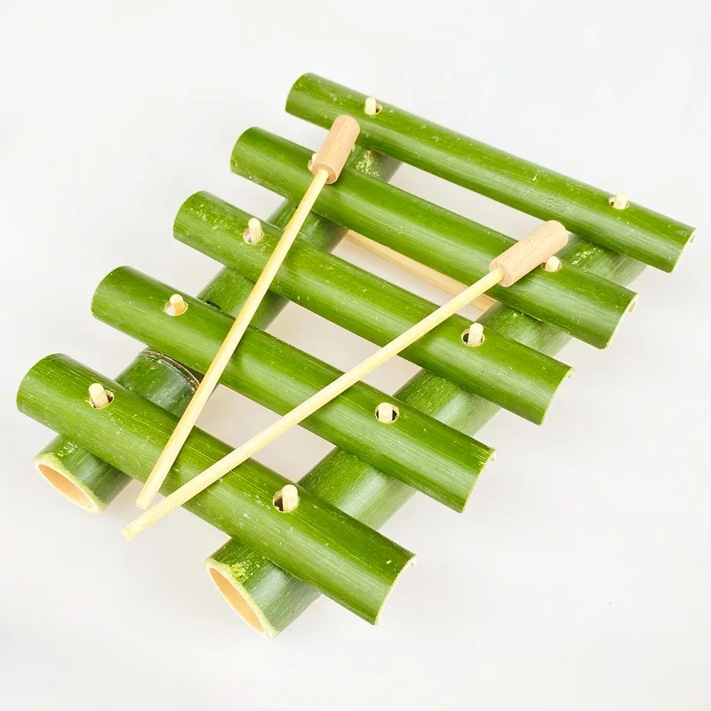 

5 Tone Bamboo Board Harp Handmade Children Harps Toys Small Portable Orff Bamboo Harp Ethnic Stringed Percussion Instruments