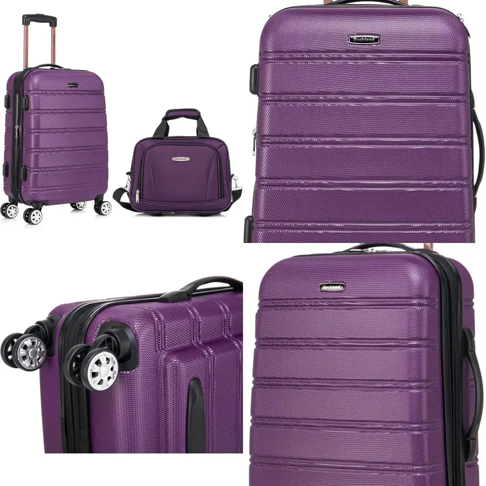 

Расширяемый набор чемоданов Purple Rockland Melbourne Spinner, 20 ручных клади и 14 сумок