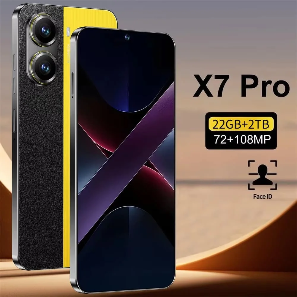 

2025 New Hot Global Version X7 Pro 7.3HD Original Smart Dual Card 7800mAh Battery Facial Recognition Function