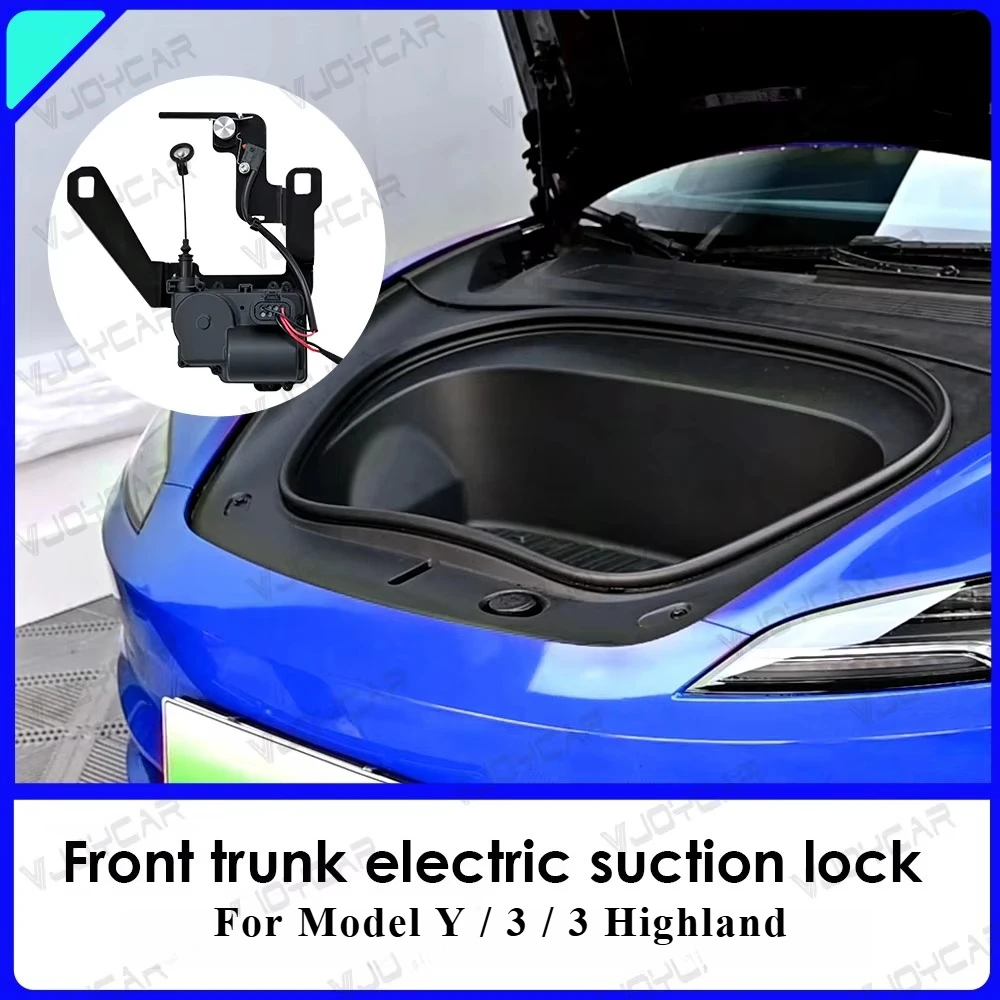 New Y Front Trunk Electric Suction Lock for Model 3 Y, Non‑destructive Auto‑lifting Frunk, Auto Modification Accessories