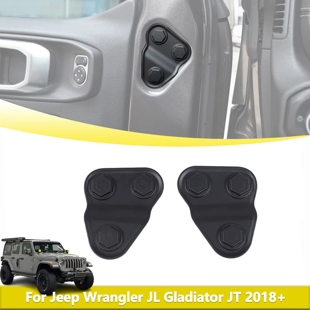 Car Door Screw Protector Cover Trim Decoration For Jeep Wrangler JL 4XE Gladiator JT 2018-2025 Interior Mouldings Accessories