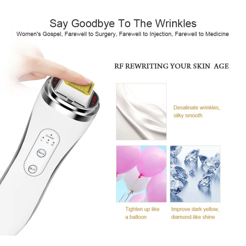 Mini At-Home Spa Device Rechargeable Skin Tightening Face Lifting Fractional Radio Frequency RF Beauty Apparatus Professional