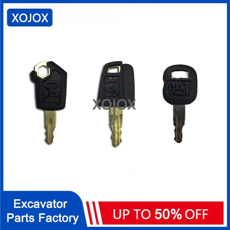 XOJOX 2pcs For CAT Key E307 E312B E320C E336D E323D E324D E325D E329D dredger key excavator accessories