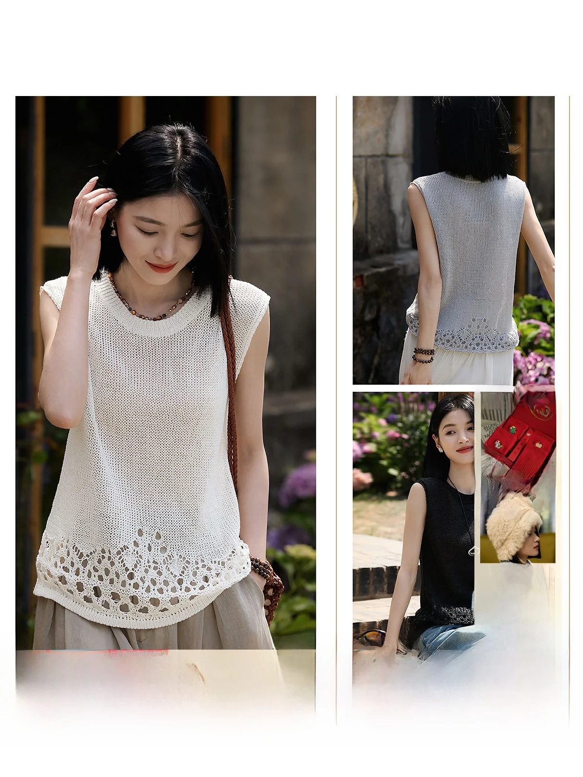 

Летний топ XiaoCanglan из трикотажного шелка, свободного кроя, из смесового лиоцелла и полиэстера, цветной