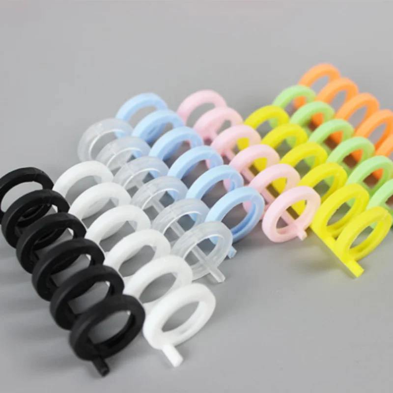 

3pcs/set 6 Holes Book Rings Candy Color Plastic Loose Leaf Binder Spiral Notebook Office Bills Binding Rings Supplies