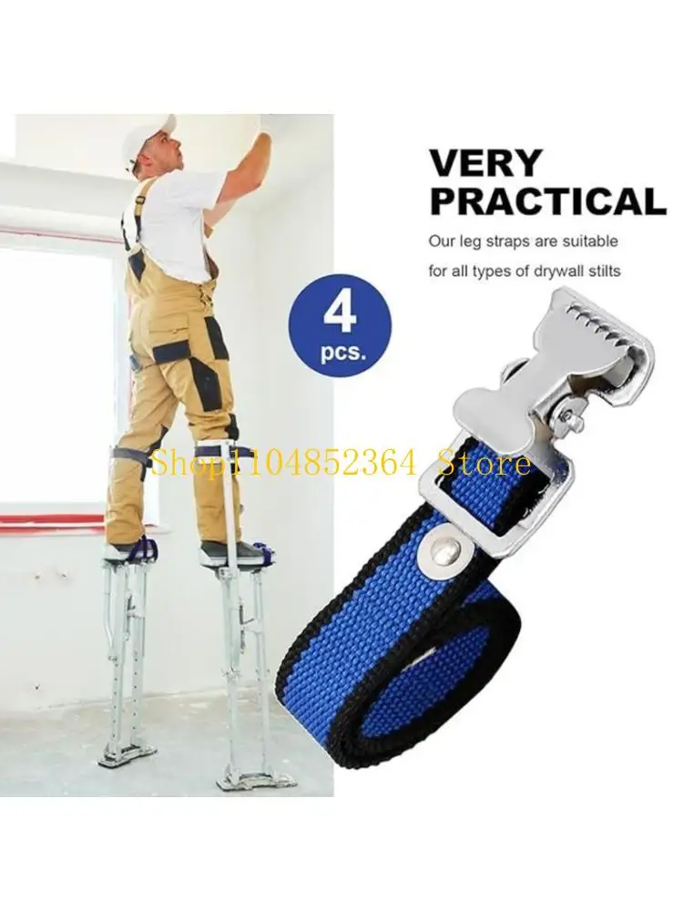 

652F Adjustable Belt Painters Walking Stilt Shoe Straps For Drywall Easy Installation