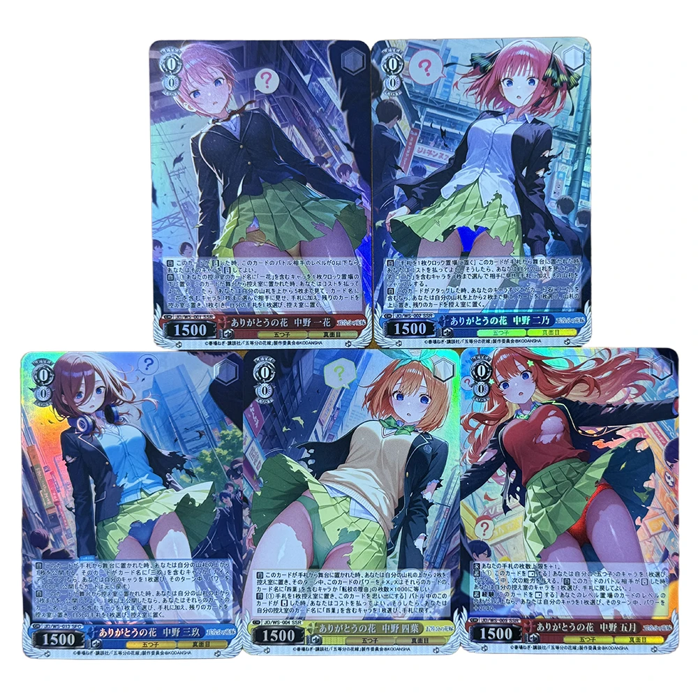 Karta kolekcjonerska DIY Goddess Story The Quintessential Quintuplets Nakano Nino One Piece Robin Nami Hancock Teksturowana matowa prezenty