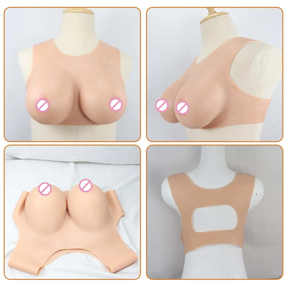 Silicone Bodysuit Huge Breast Forms E Cup and Realistic Silicone Hips Butt Enhancement Padded Panties