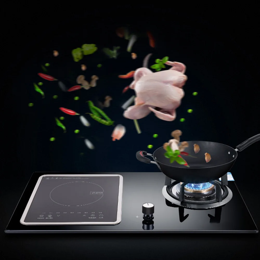 Kitchen Hob Dual-purpose Embedded Stove Household Gas Stove Induction Electric Cooker Gas Burner Induction Cooker