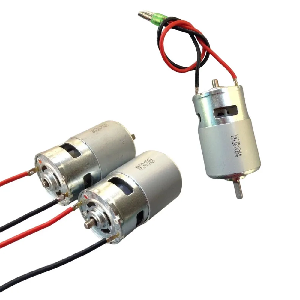 

795 DC Motor 12V High Torque 8000/12000RPM Dual Ball Bearing Bait Boat Motor with 20cm 16AWG Silicone Wire for DIY Power Tool