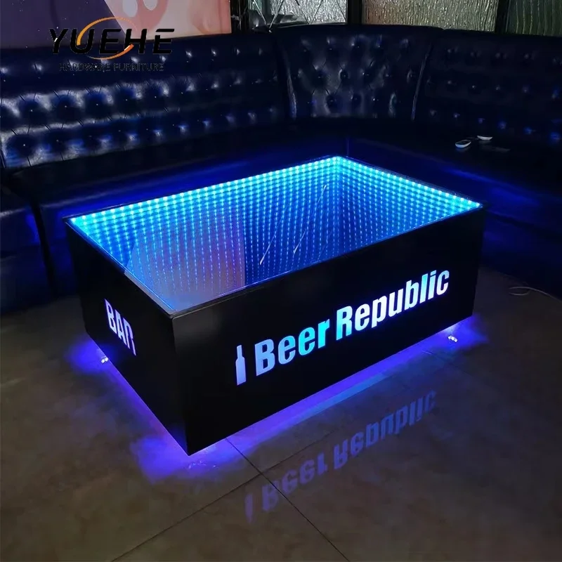 Móveis de bar legal/notclub/ktv/clube noturno/mesa de cubo led conjunto de sofá de móveis de narguilé mesa de peças centrais