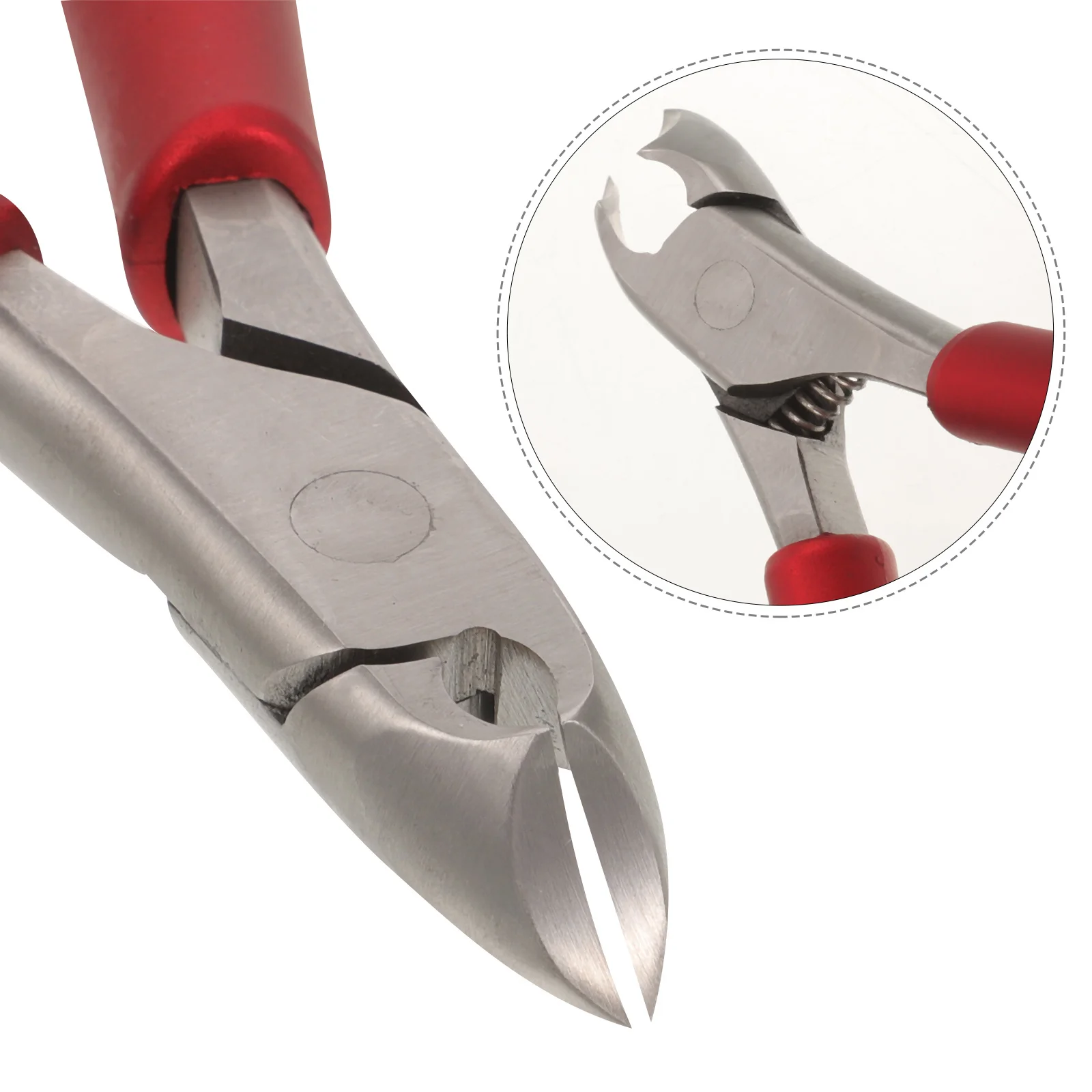 

Stainless Steel Cuticle Nipper Plastic Wrapped Handle Small Size Portable Nail Clipper Toenail Clipper Professional Nail Art