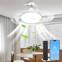 Ceiling Fan with Lights and Remote Control, 30w LED Ceiling Fan Light Dimmable 4 Speeds Ceiling Fan for Bedroom Living Room