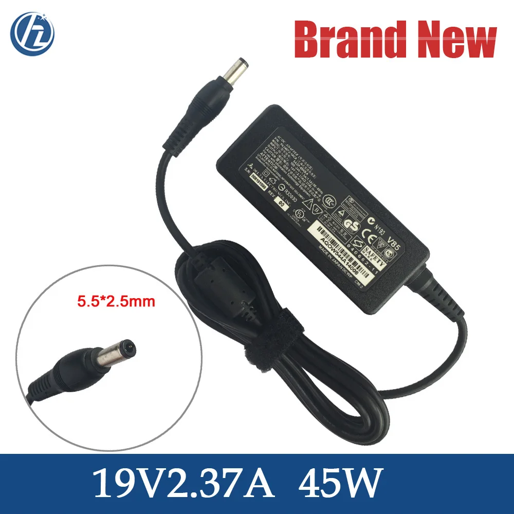Adaptador Original para ordenador portátil, cargador de CA de 19V, 2.37A, 45W, para Toshiba Satellite C55t C70 C70D T210D T215D T230 T235 T235D