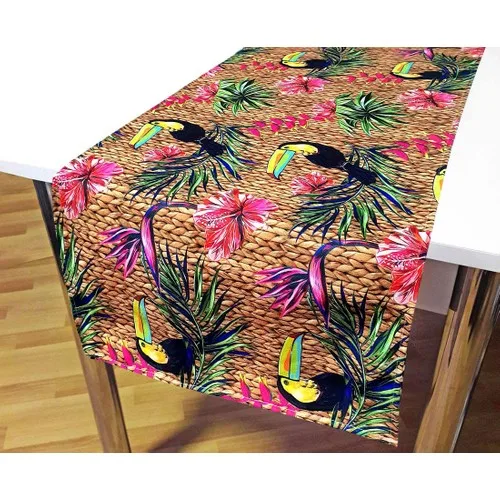 Dekorinyo Ground Toucan Bird Patterned Runner