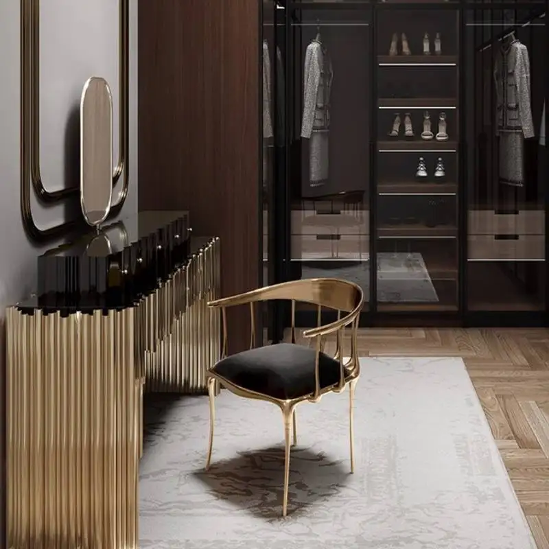 

Nordic Luxury Living Room Chairs Gold Armrest Comfy Lounge Living Room Chairs Reading Designer Sedie Da Soggiorno Furniture