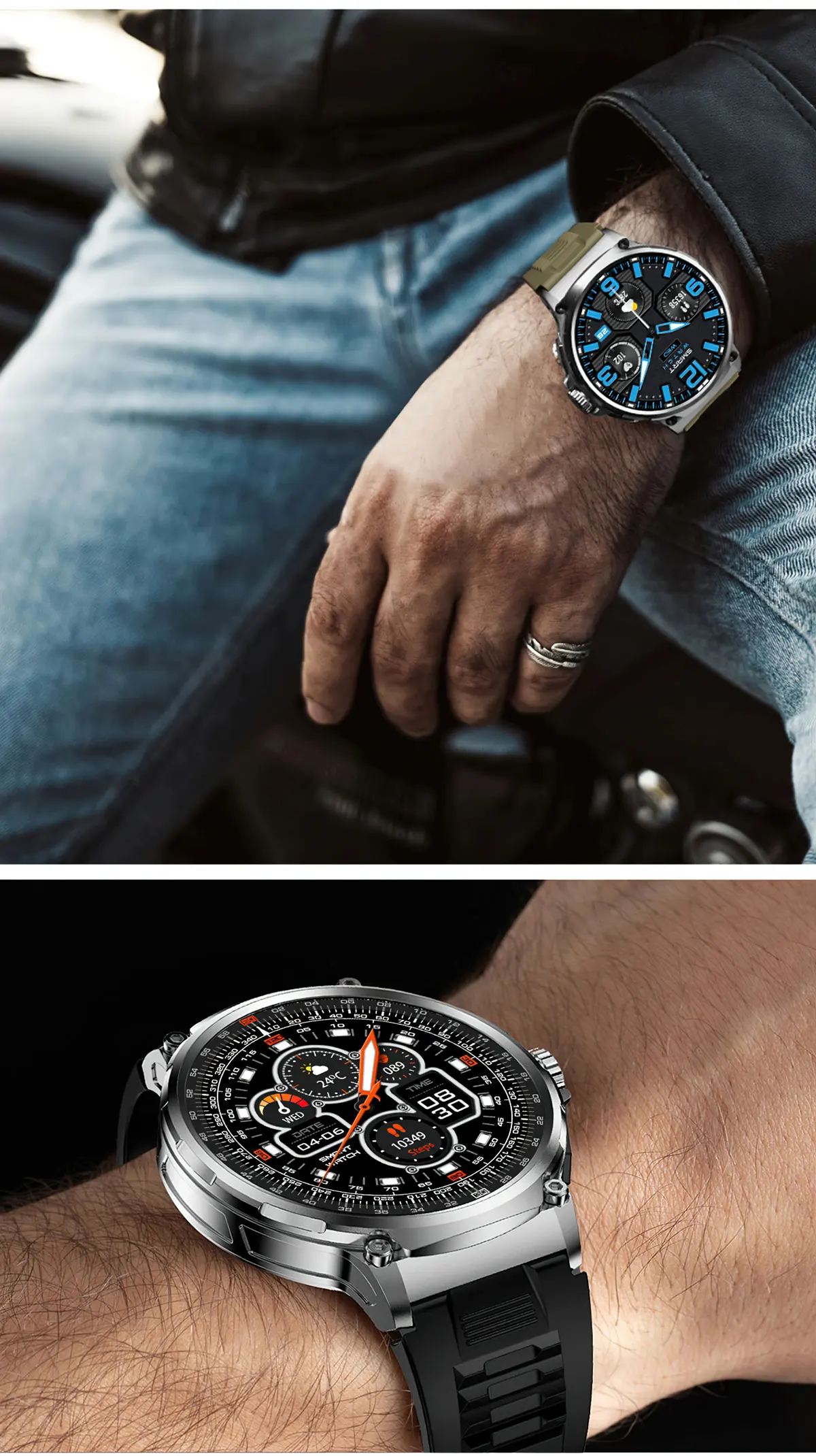Neue V69 Bluetooth Anruf Smart Uhr Männer 1,85 "HD Bildschirm 710 mAh Multi Sport Modi Herz Rate Monitor smartwatch Für Android IOS – Detail 15