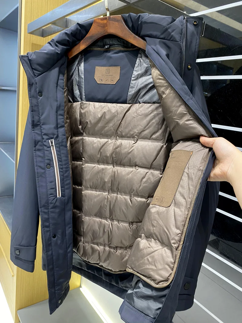 

Detachable Inner Waterproof Du down Filling Thi Winter Men's Warm Adstrative down Jaet Outerwear Trendy