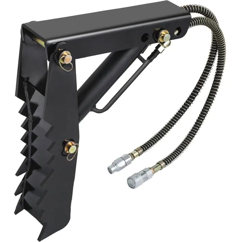 

24 Inch Hydraulic Excavator Thumb Attachment Heavy Duty Steel Bolt On Design with Hydraulic Cylinder 12MM Tool