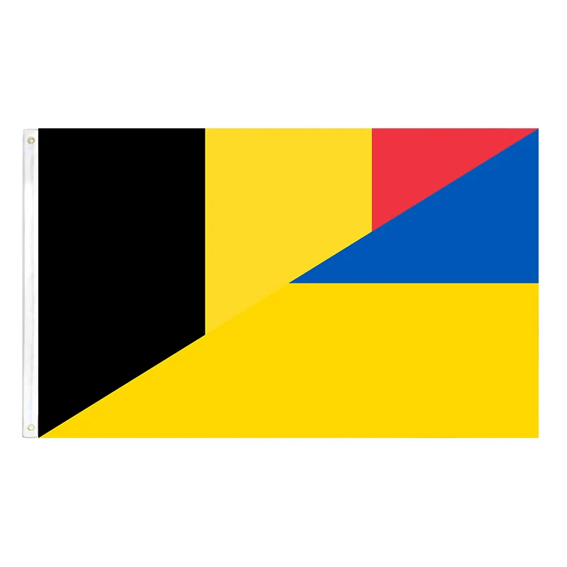 Group E Belgium Ukraine Flag Friendship 2ft*3ft (60*90cm) 3ft*5ft (90*150cm) Size Christmas Decorations Flag Banner