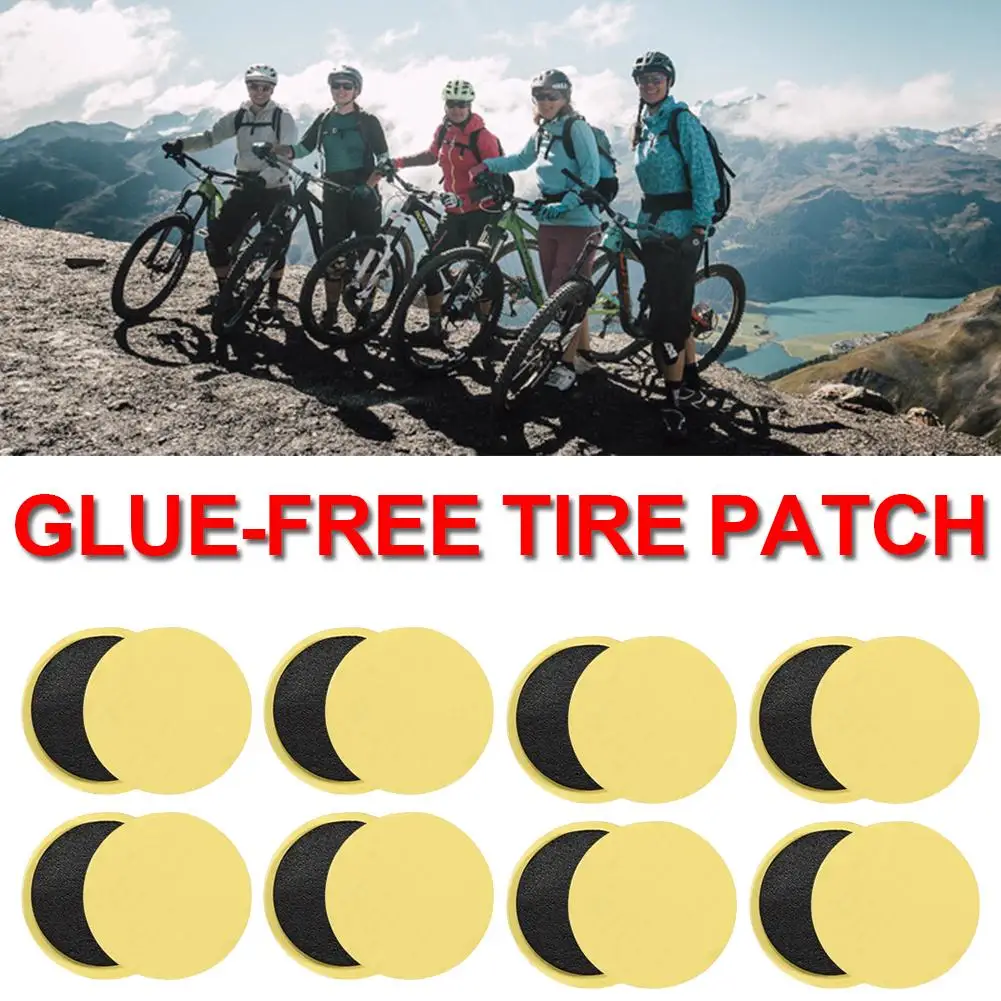 

Bicycle Glue-free Tire Patches Tool Quick Repairing Accessories Quick Drying Adhesive Patch Tyre Bike Protection O8R2