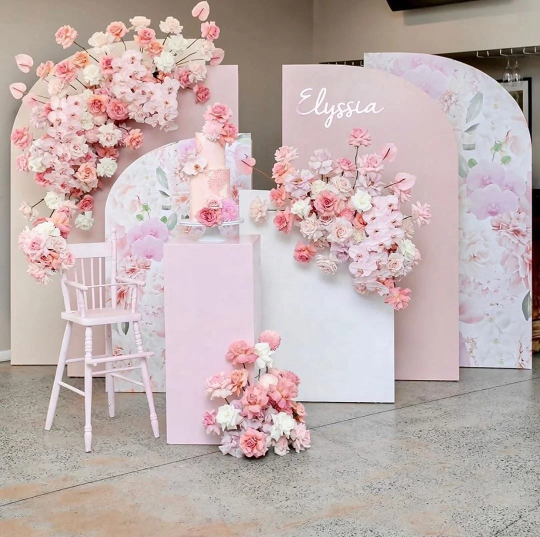 

Photography Birthday Party Wedding Decoration Free Custom Design Chiara Aluminum Frame Flower Arch Backdrop Stand