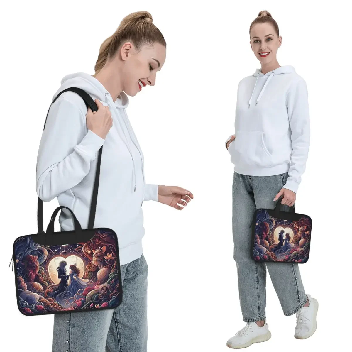 Jareth And Sarah's Alternate Labyrinth Ending Crossbody Laptop Bag Case Computer Bag Resistant Protective Notebook Pouch Macbook