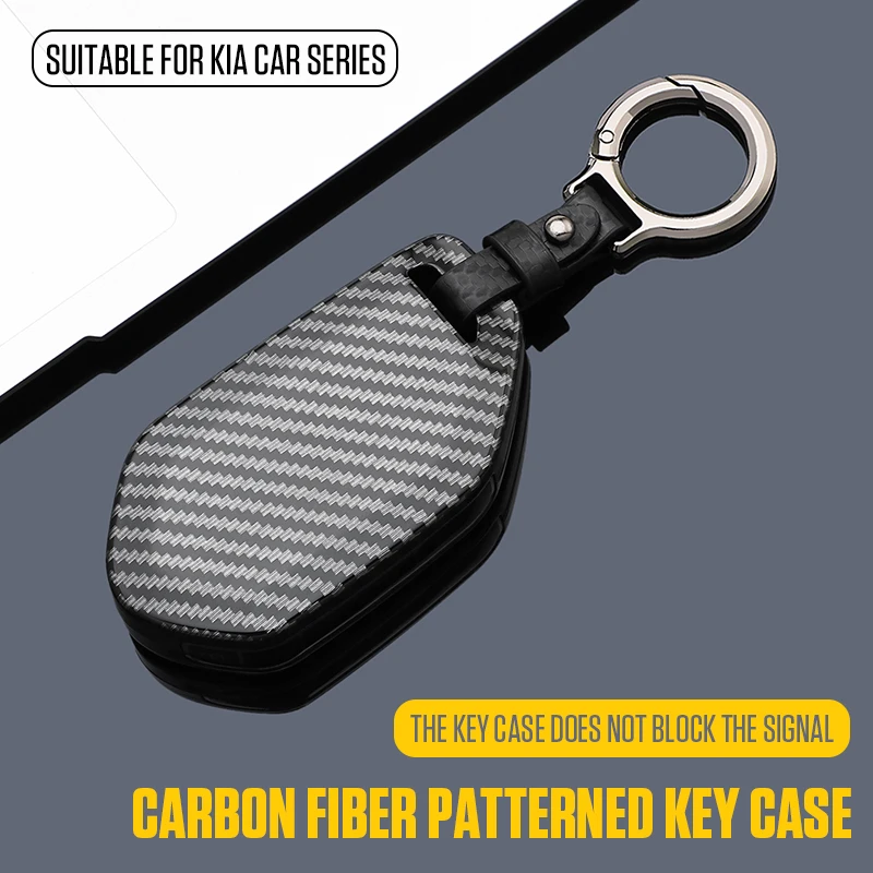 9 أزرار الكربون نمط ABS غطاء مفتاح السيارة فوب ل 2024 2025 كيا EV9 EV6 EV5 الذكية مفتاح بعيد حماية قذيفة #3