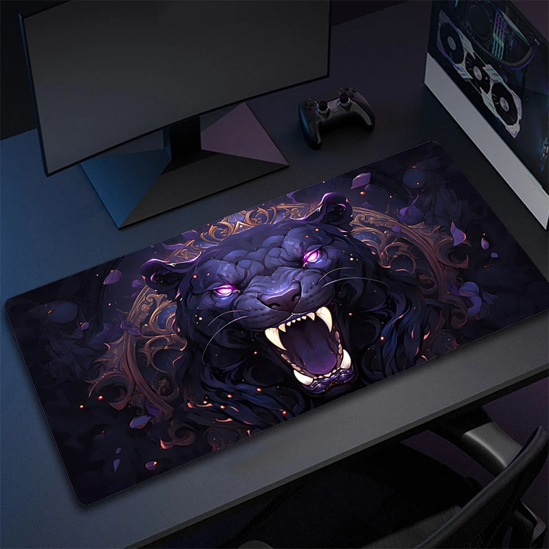 Imagem -02 - Tapete Grande para Jogos com Borda de Bloqueio para pc Gamer Tapete de Borracha Antiderrapante Computador Besta Mousepad Acessórios de Escritório