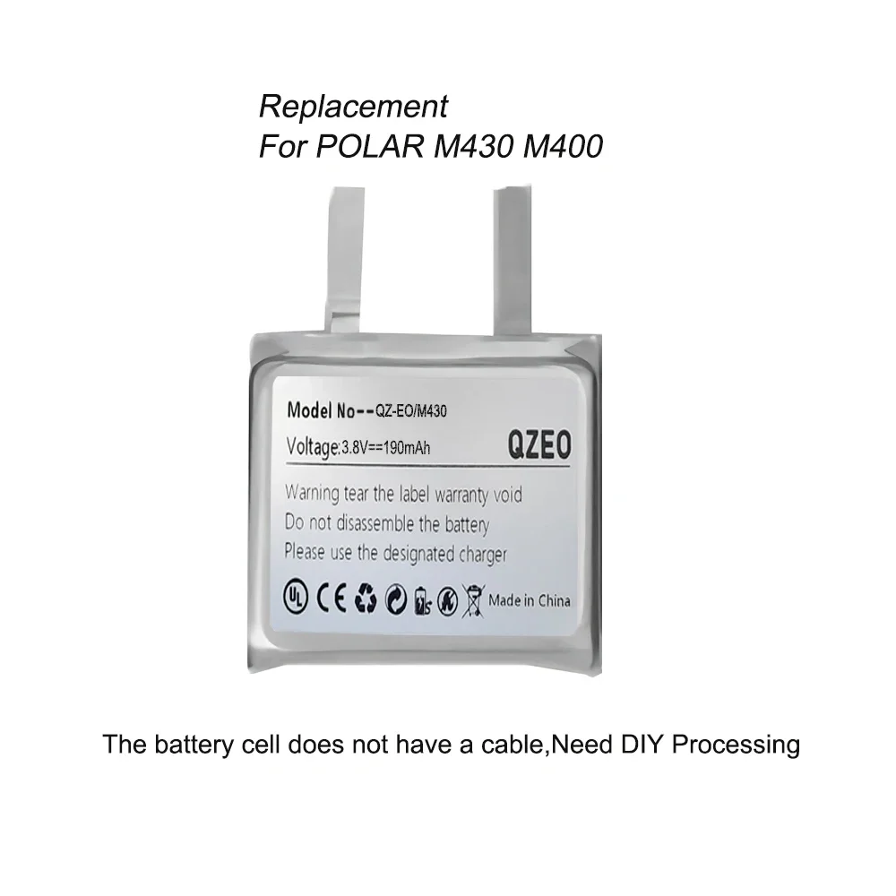 Replacement Battery For POLAR M430 M400 V650 V800 Li-Po