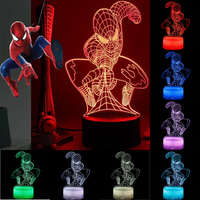Spiderman VS Venom Intelligent Contact Switch Touch Control LED Night Table Lamp Furniture Decoration Marvel Cinematic Universe