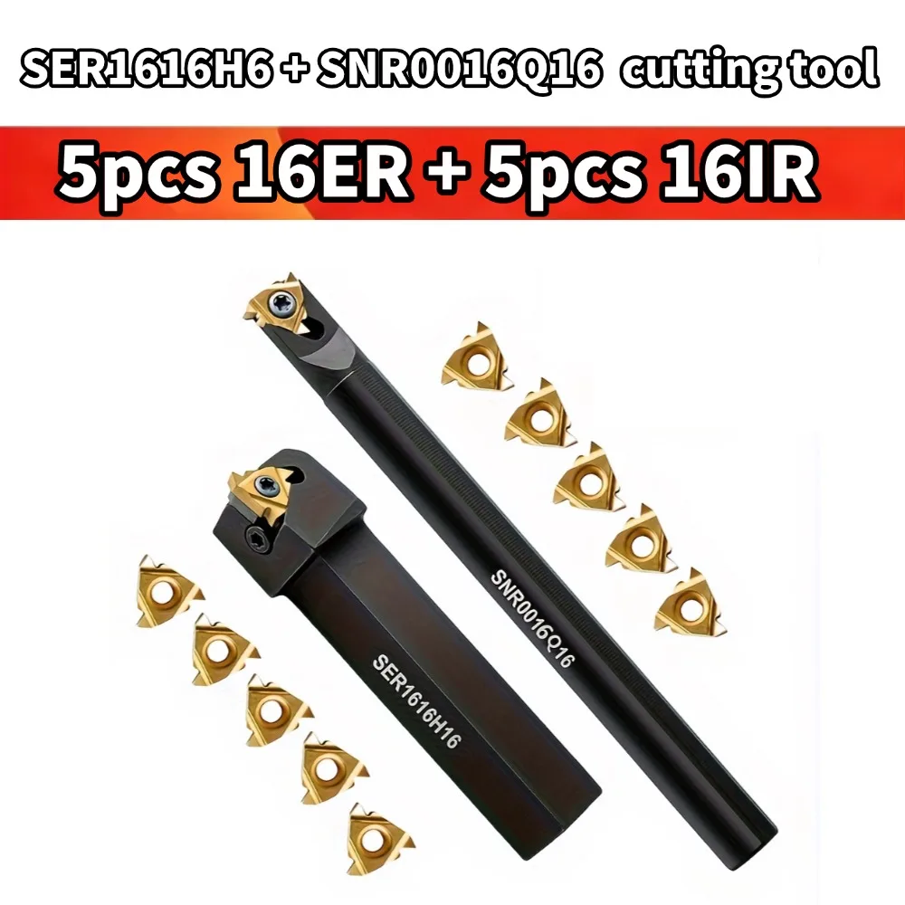 SER1616H16 SNR0016Q16 Rotary Cutting Tool CNC Turning Tool 16ER16IR Hard Alloy Thread Insert
