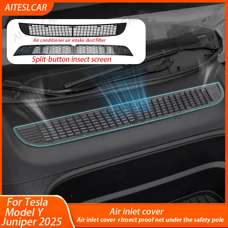 

Для Tesla New Model Y 2025 Launch Juniper, нижний бампер, сетка от насекомых, защита от пыли, внутренняя вентиляционная решетка, крышка, защита от насекомых