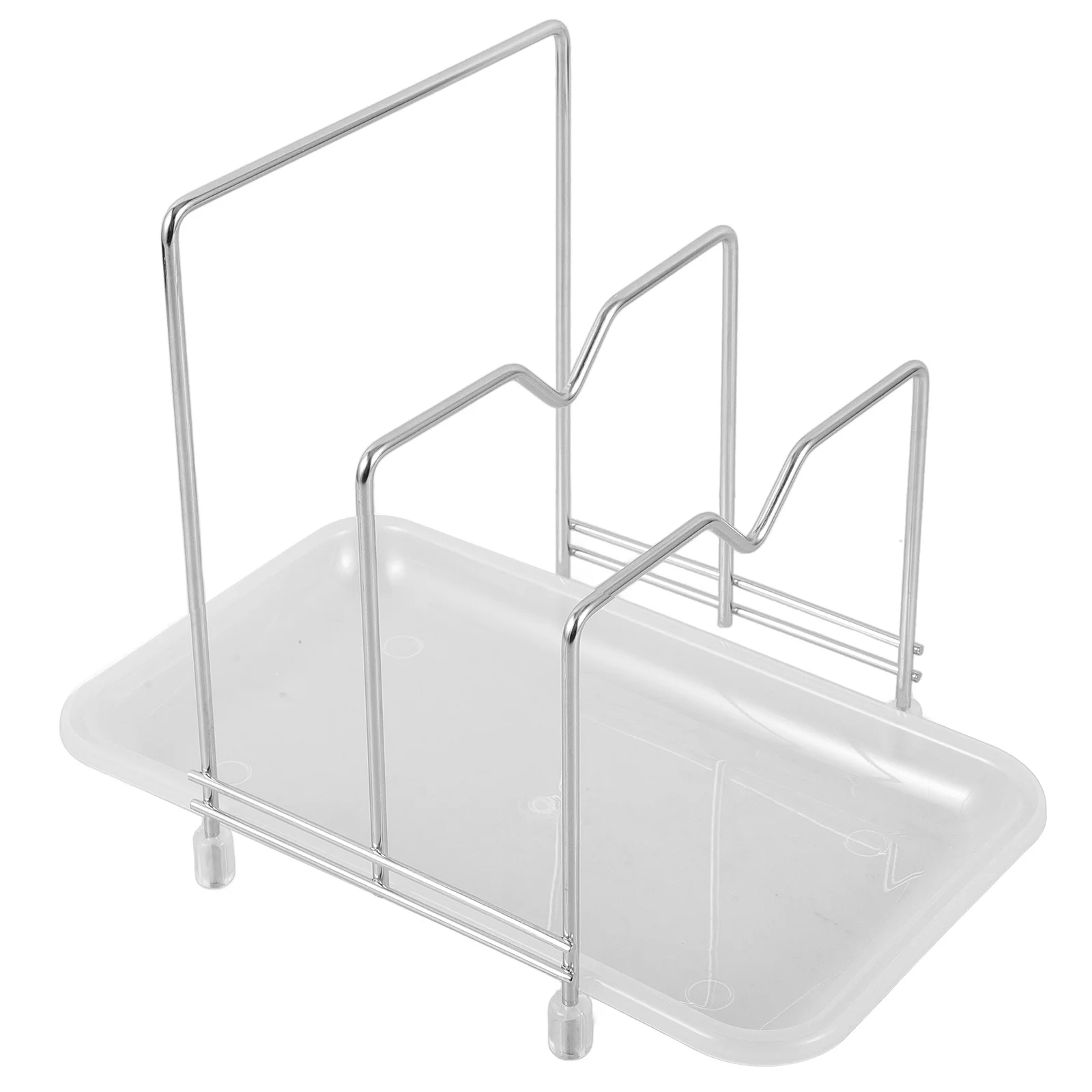 

Modern Stainless Steel Cutting Board Organizer Pot Lid Stand Easy to Clean Pot Lid Organizer Cutting Board Rack