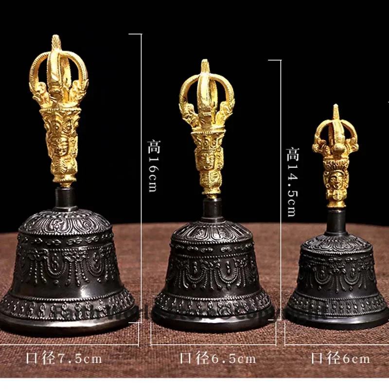 Wholesale Buddhist articles Practice of Tantric ritual Tibetan Nepal Greco-Buddhist bronze Jin Gangchu Vajra buddha vajra bell