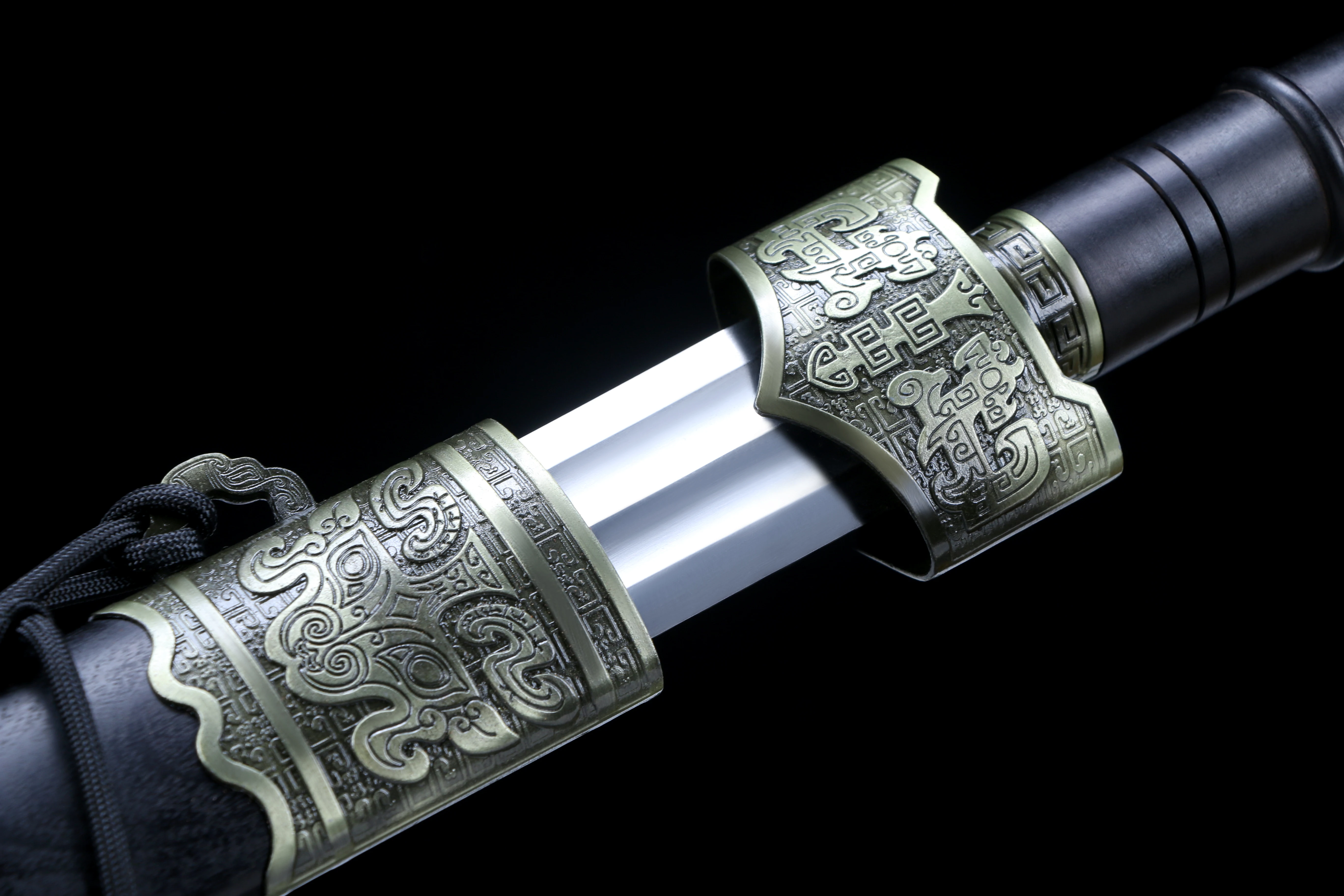 

90 cm Medieval black Roman Empire knight sword katana Full Tang samurai Sword 1060 carbon steel combat readiness sharp weapon ni