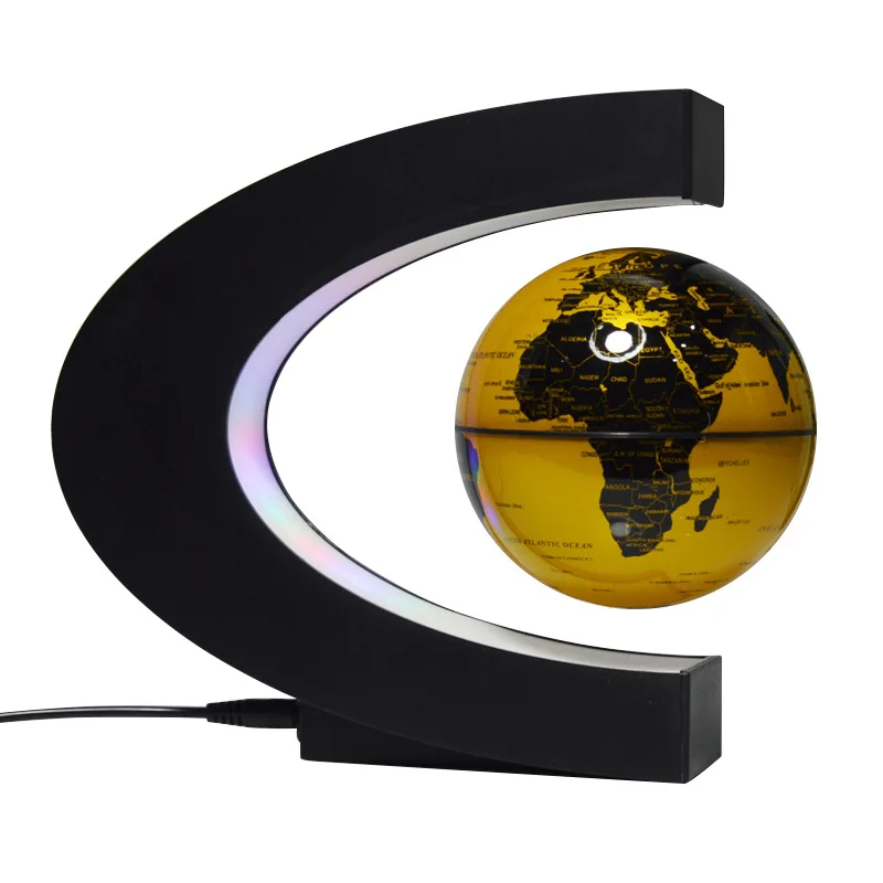 Imagem -03 - Levitação Magnética c Forma Night Light Flutuante Mapa do Mundo Brinquedos Decoração Lâmpada Terrestre Russo e Inglês 3.5