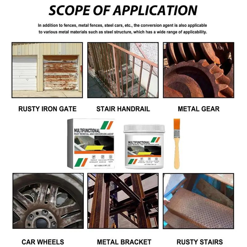 Convertisseur de rouille multifonctionnel, fournitures de livres de voiture, antirouille, ménage