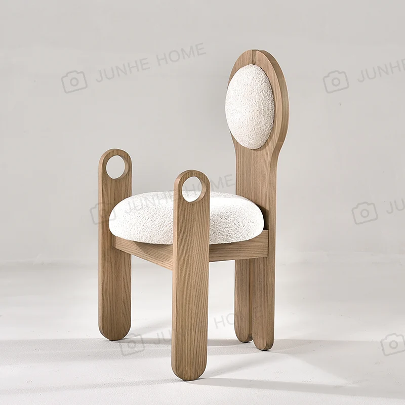 Designer creative three-legged dining chair, light luxury home reading chair, high-end furniture customization