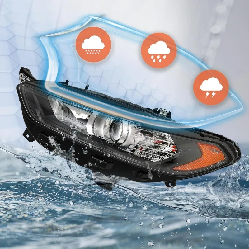 مجموعة المصابيح الأمامية لاستبدال الانصهار 2013 2014 2015 2016 4 أبواب سيدان نماذج الهالوجين أضواء أمامية المصابيح الأمامية المشروع