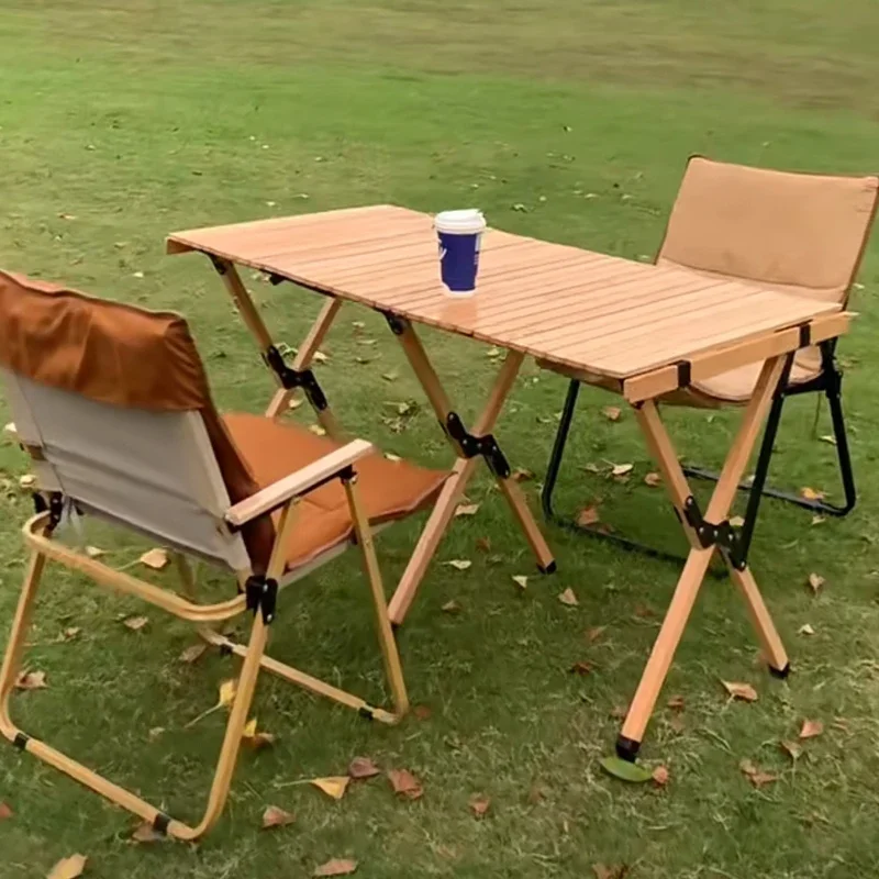 Mesas plegables portátiles para exteriores, mesas De madera para acampar, caminata natural, turísticas, Mesas De exterior, Muebles De Jardín, Mueble FYOT