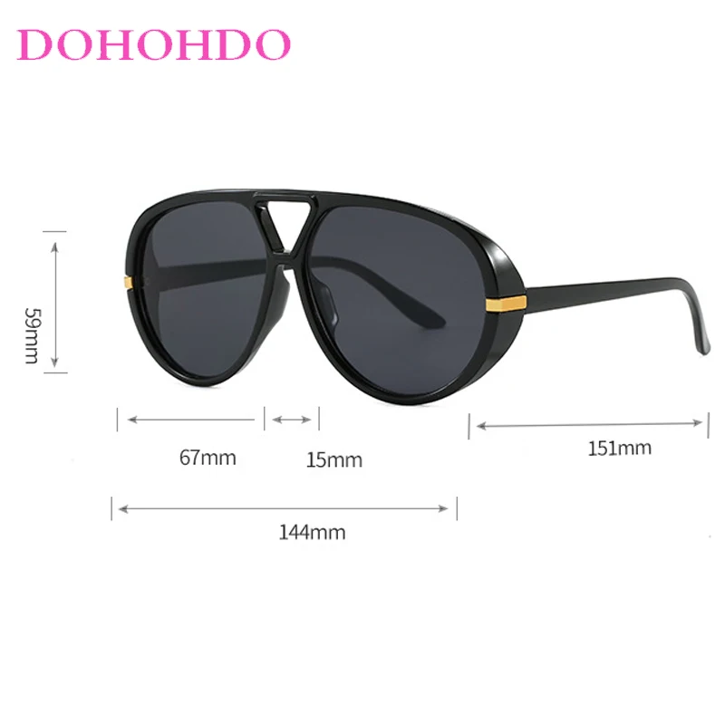 خمر إطار كبير التوأم جسر الطيار النساء النظارات الشمسية أزياء العلامة التجارية مصمم الرجال النظارات السفر القيادة ظلال الإناث Очки UV400