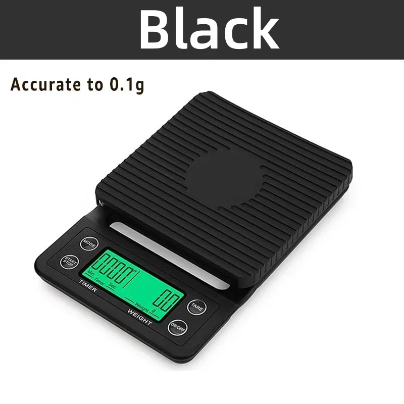 

Household coffee scale with timer 0.1g high-precision electronic kitchen scale LCD weight indicator